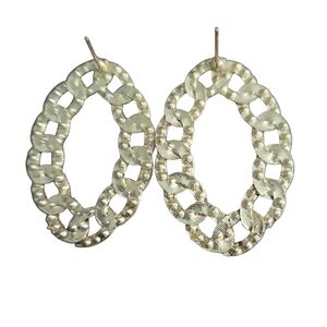 Chic Gold-Tone Chain Link Earrings